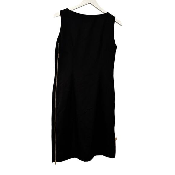 Calvin Klein Size 8 LBD Sleeveless Side Zip Mini Sheath Dress Black Career Work - Picture 2 of 11